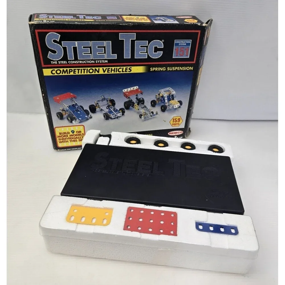 Remco Steel Tec Competition Vehicles Construction System Set 7085 Incomplete Vtg